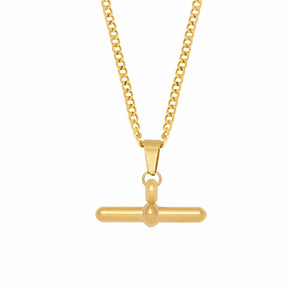 BohoMoon Stainless Steel Set Sail Tbar Necklace Gold