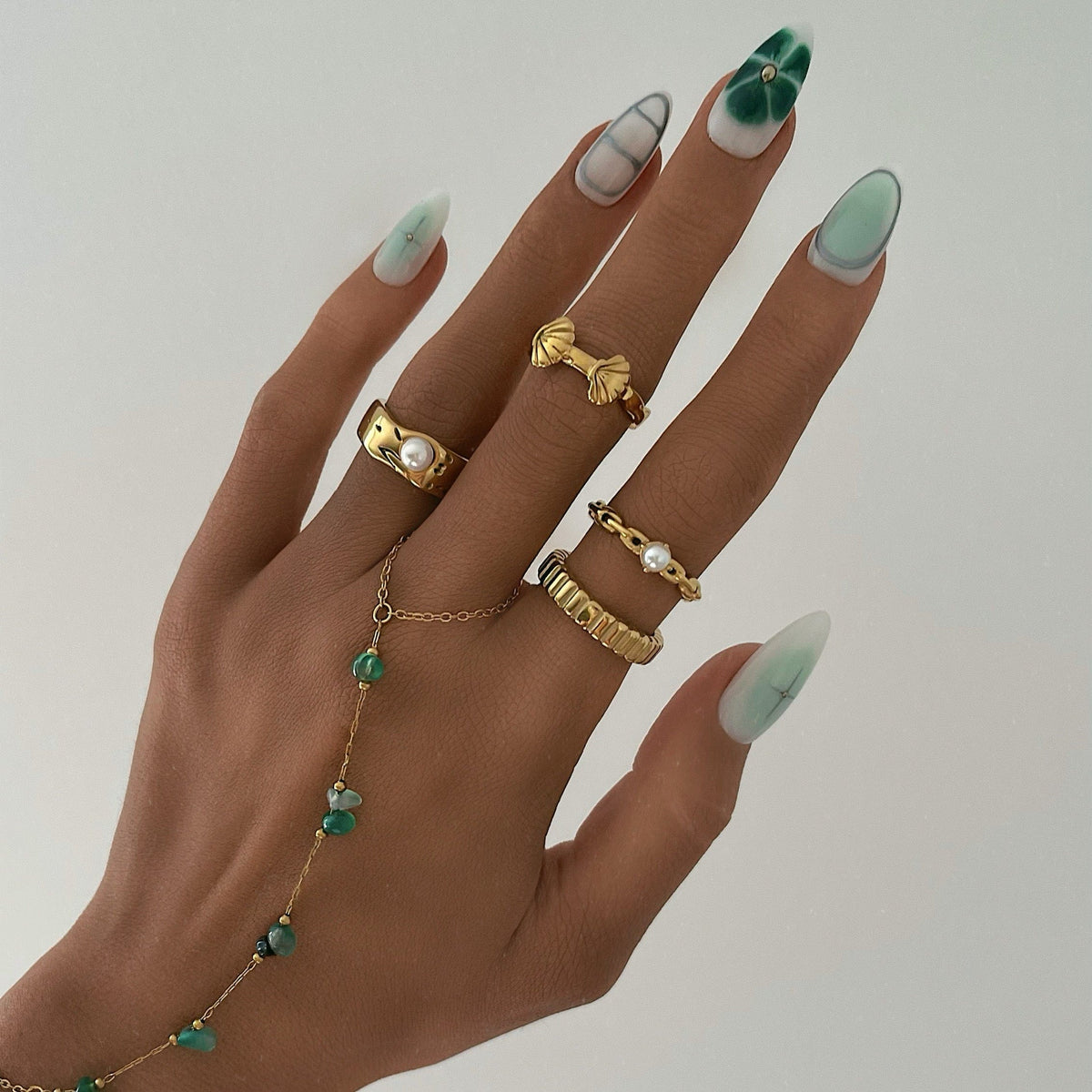 Bohomoon Stainless Steel Shelly Ring