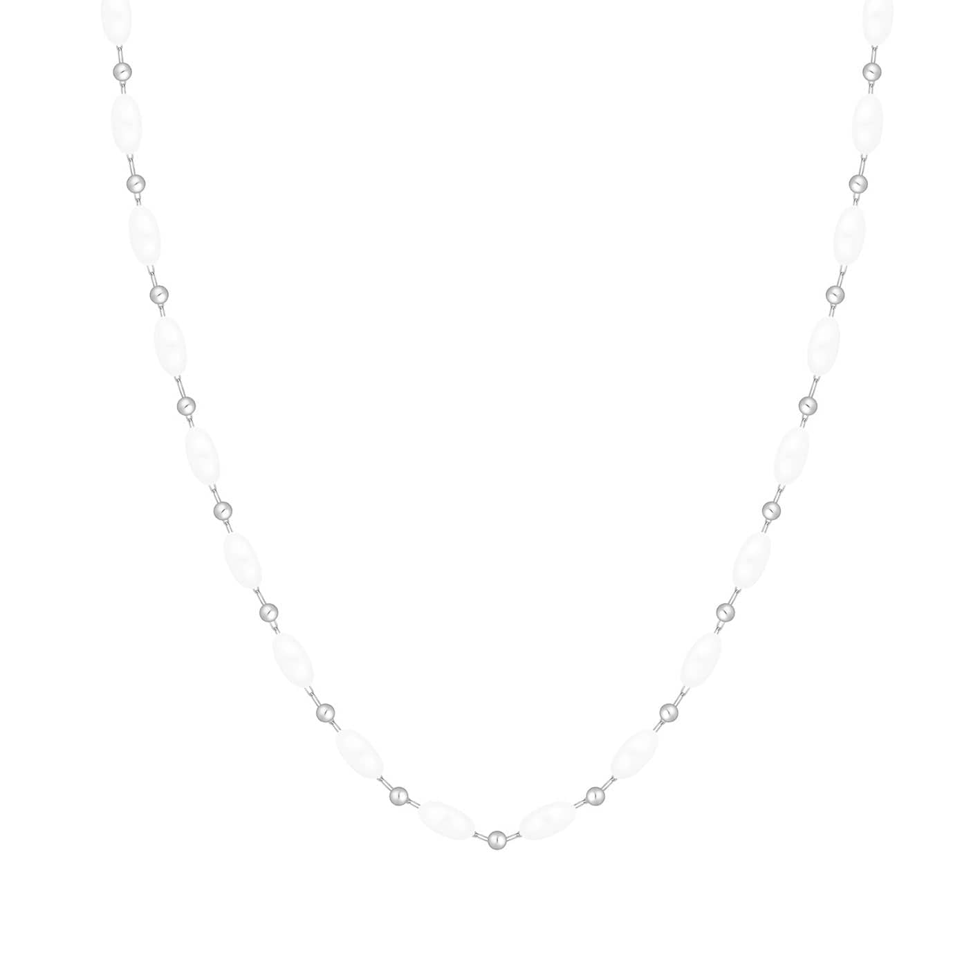 Bohomoon Stainless Steel Sienna Pearl Choker Necklace