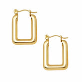 BohoMoon Stainless Steel Silhouette Hoop Earrings Gold