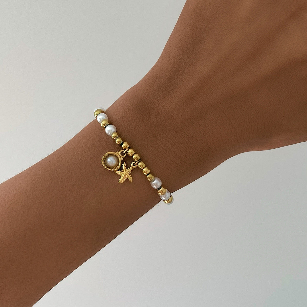 Bohomoon Stainless Steel Siren Pearl Bracelet