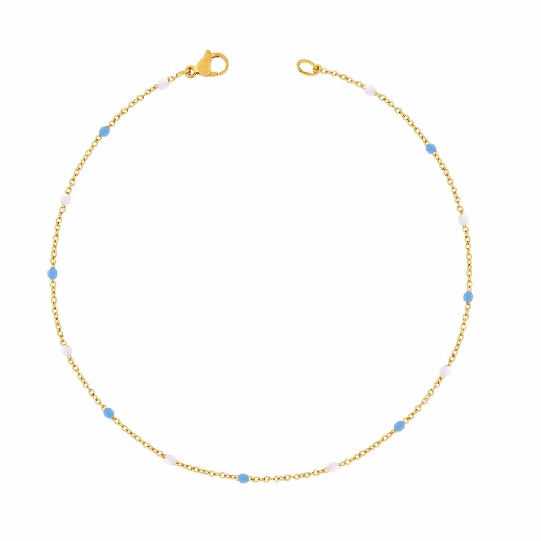 BohoMoon Stainless Steel Soda Bracelet Gold / Blue / Small