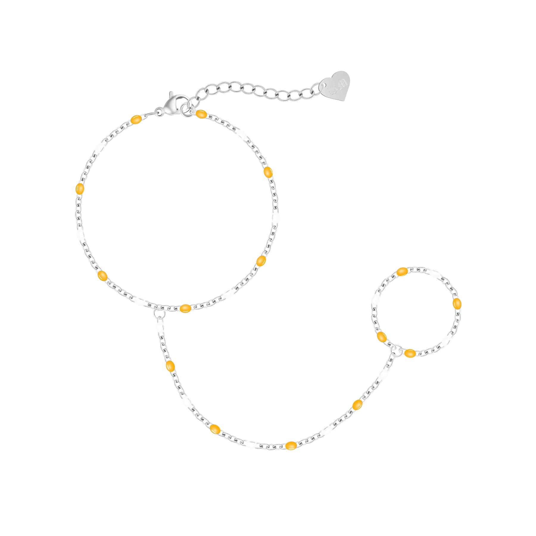 Bohomoon Stainless Steel Soda Hand Chain Bracelet