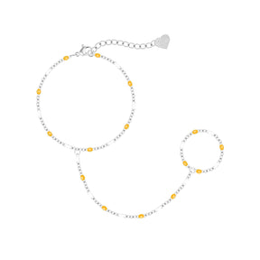 Bohomoon Stainless Steel Soda Hand Chain Bracelet