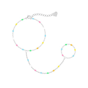 Bohomoon Stainless Steel Soda Hand Chain Bracelet