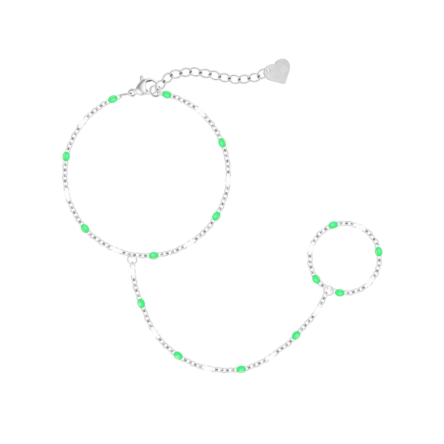 Bohomoon Stainless Steel Soda Hand Chain Bracelet