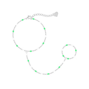 Bohomoon Stainless Steel Soda Hand Chain Bracelet