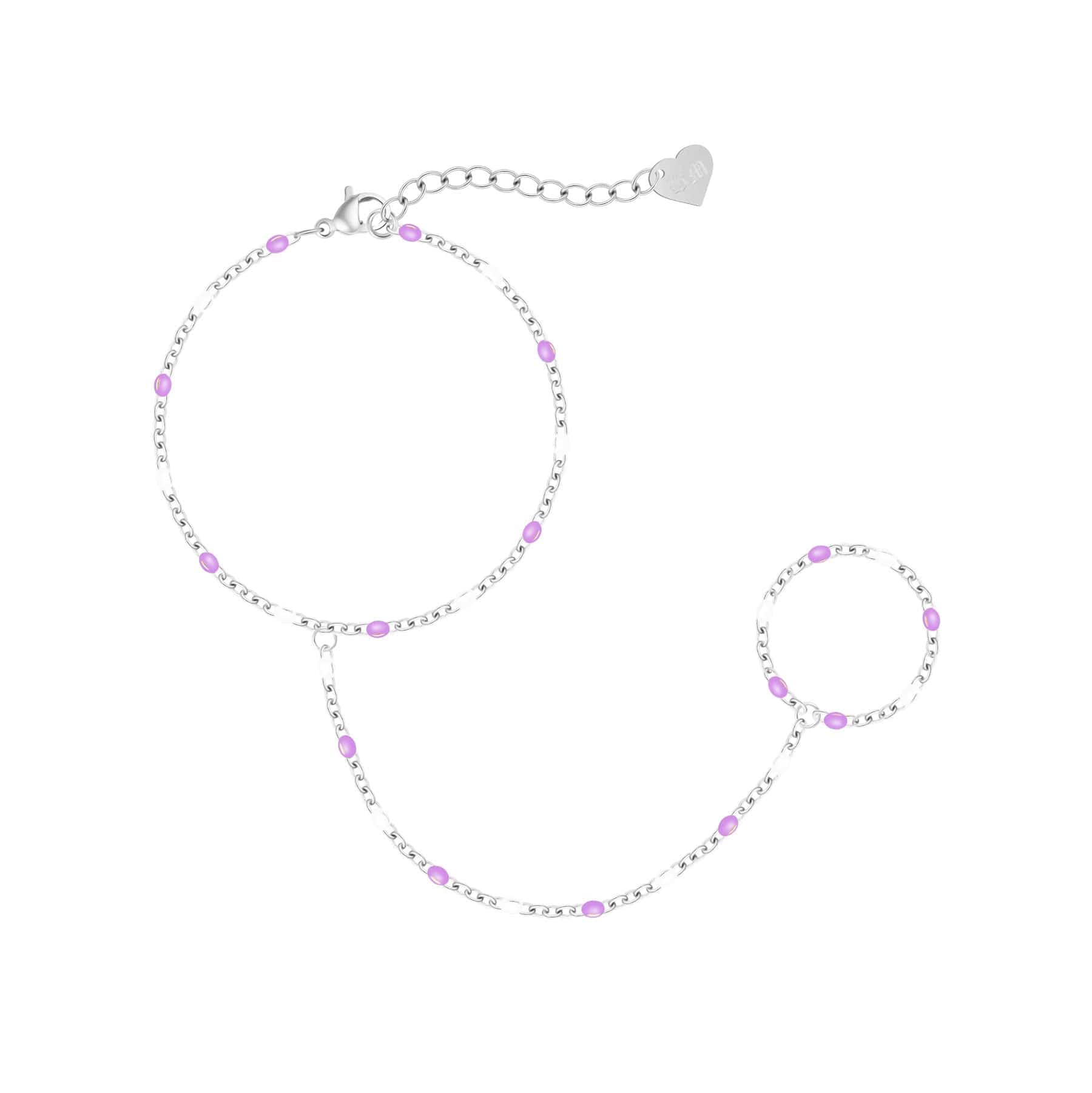 Bohomoon Stainless Steel Soda Hand Chain Bracelet