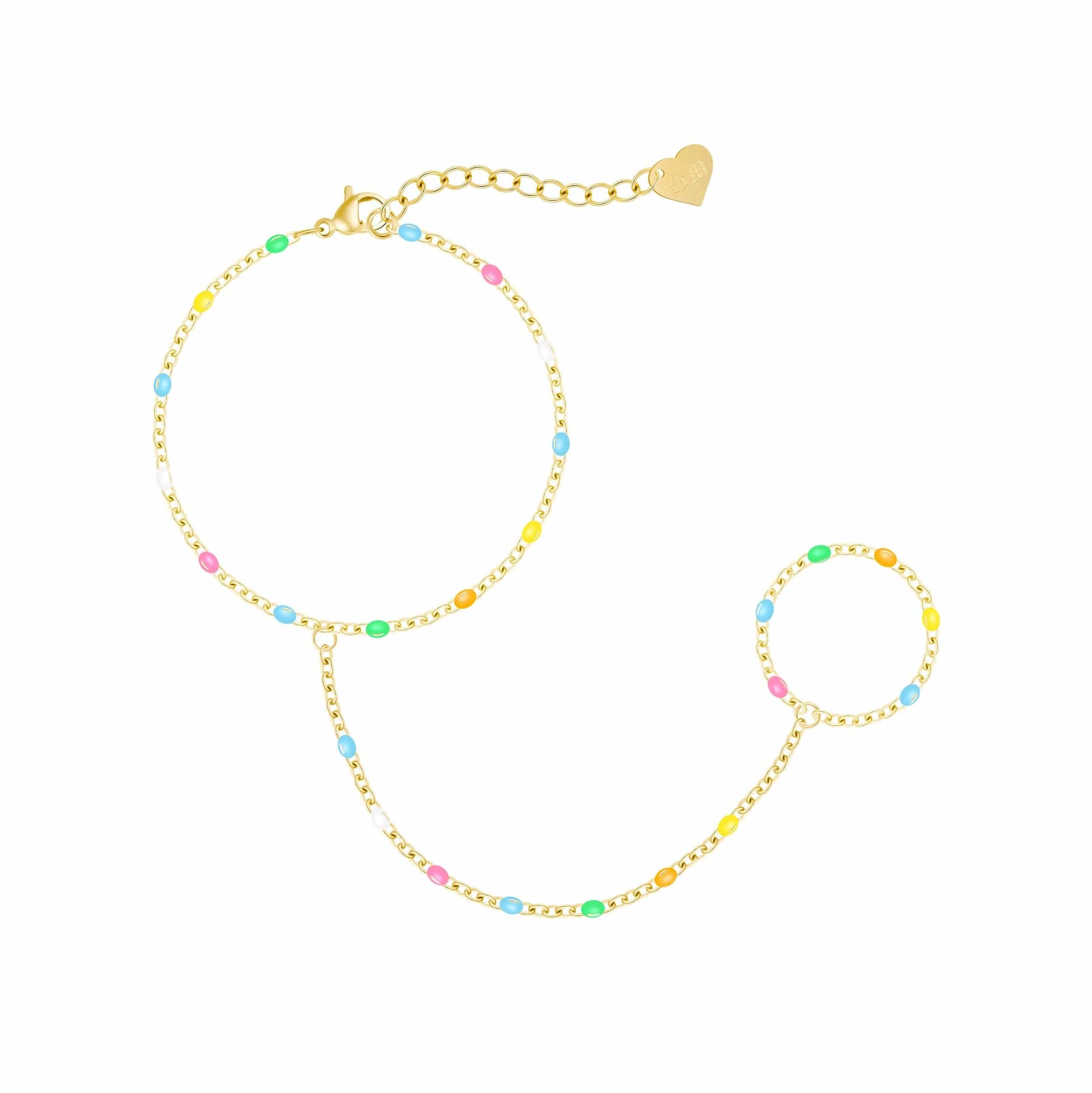 Bohomoon Stainless Steel Soda Hand Chain Bracelet