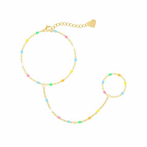 Bohomoon Stainless Steel Soda Hand Chain Bracelet