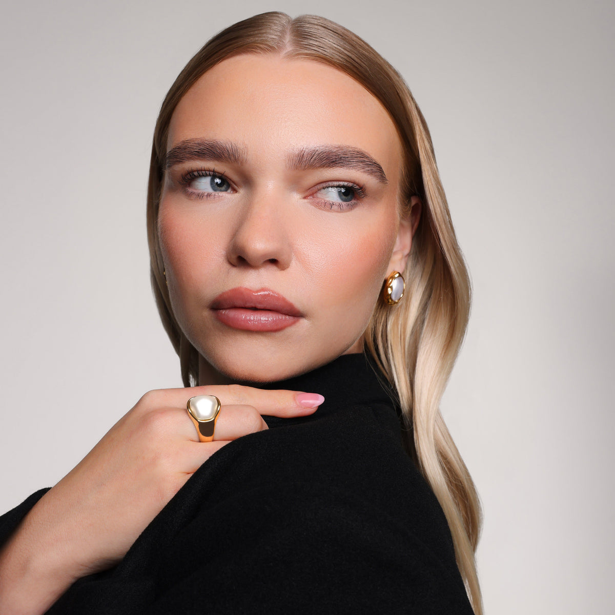 Bohomoon Stainless Steel Soho Pearl Ring