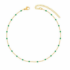 BohoMoon Stainless Steel Sorrento Choker Gold / Green