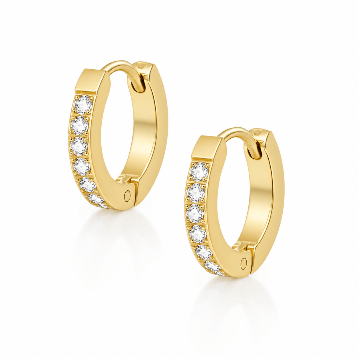 Bohomoon Stainless Steel Spring Hoop Earrings