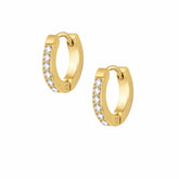 BohoMoon Stainless Steel Spring Hoop Earrings Gold