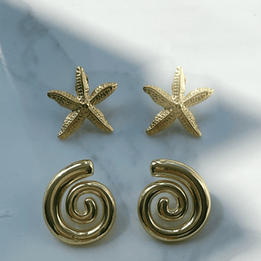 Bohomoon Stainless Steel Starfish Stud Earrings