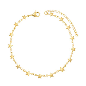 BohoMoon Stainless Steel Stargirl Anklet Gold