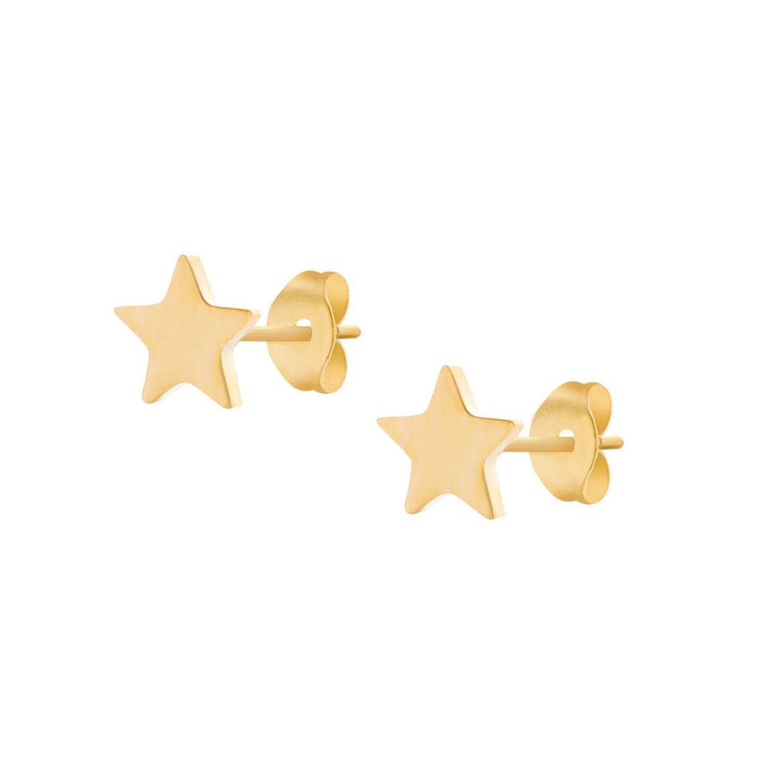 BohoMoon Stainless Steel Starlight Stud Earrings Gold