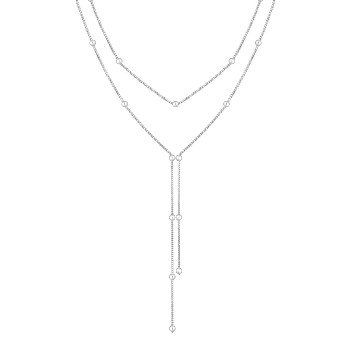 Bohomoon Stainless Steel Stassi Layered Lariat Necklace
