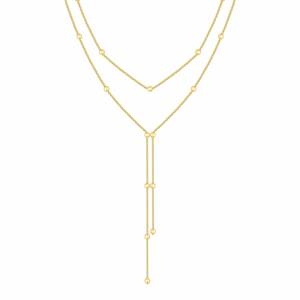 Bohomoon Stainless Steel Stassi Layered Lariat Necklace