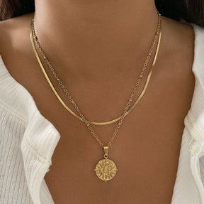 BohoMoon Stainless Steel Stephanie Dainty Necklace Gold