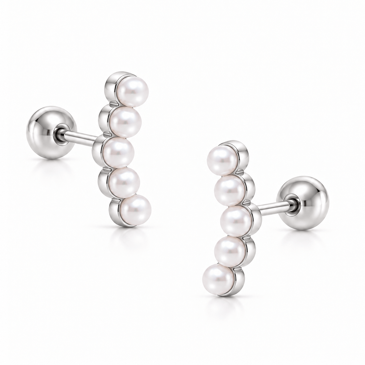Bohomoon Stainless Steel Stevie Pearl Stud Earrings