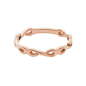 BohoMoon Stainless Steel Swirl Ring Rose Gold / US 3 / UK F / EUR 44 / (midi)