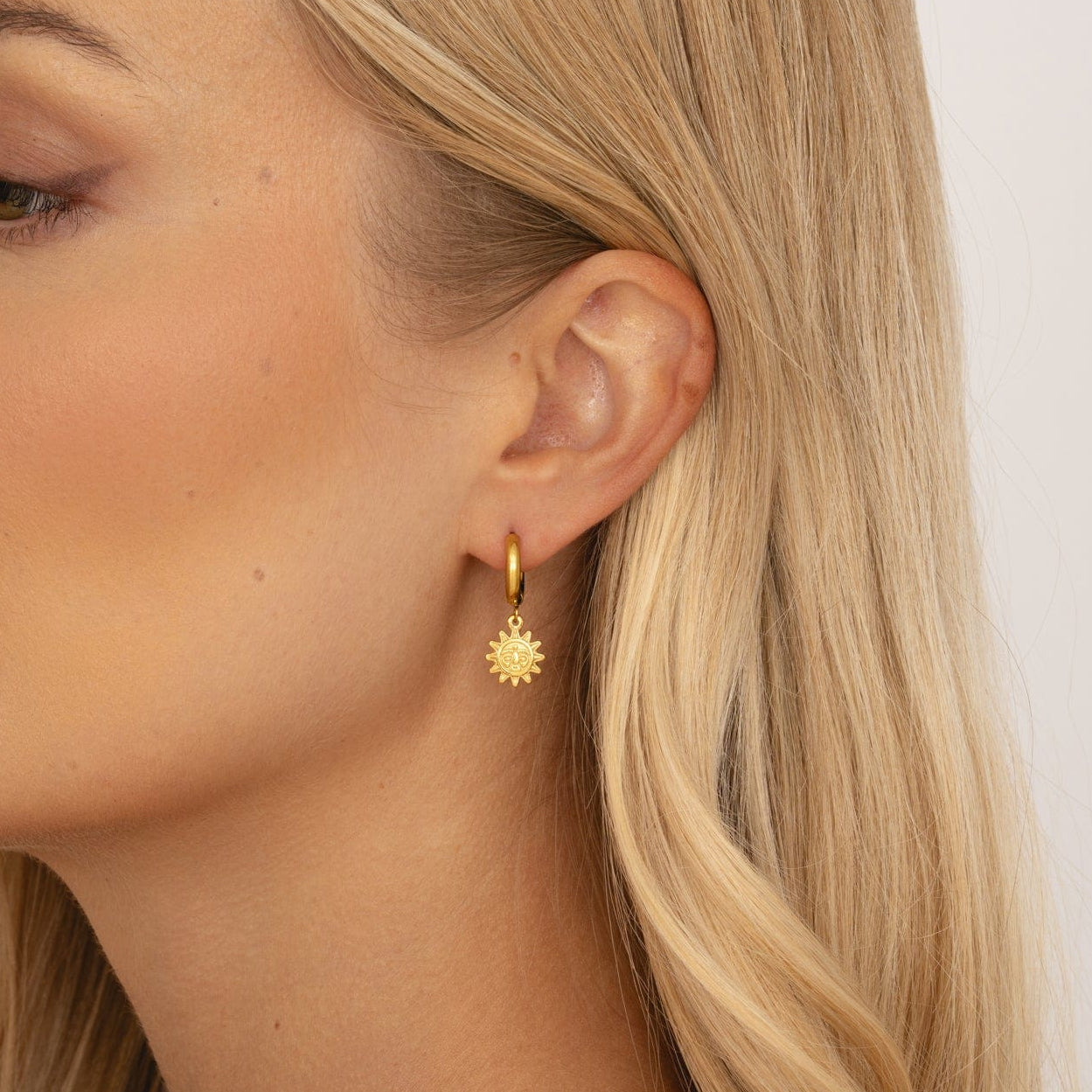 Bohomoon Stainless Steel Sydney Sun Hoop Earrings