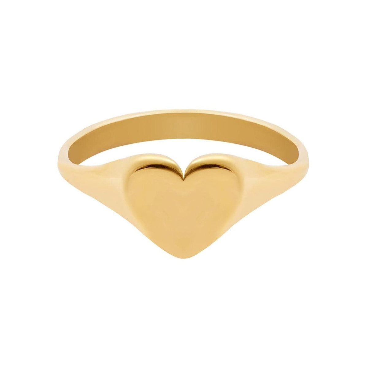 BohoMoon Stainless Steel Te Amo Signet Ring Gold / US 4 / UK H / EUR 46 / (xxsmall)