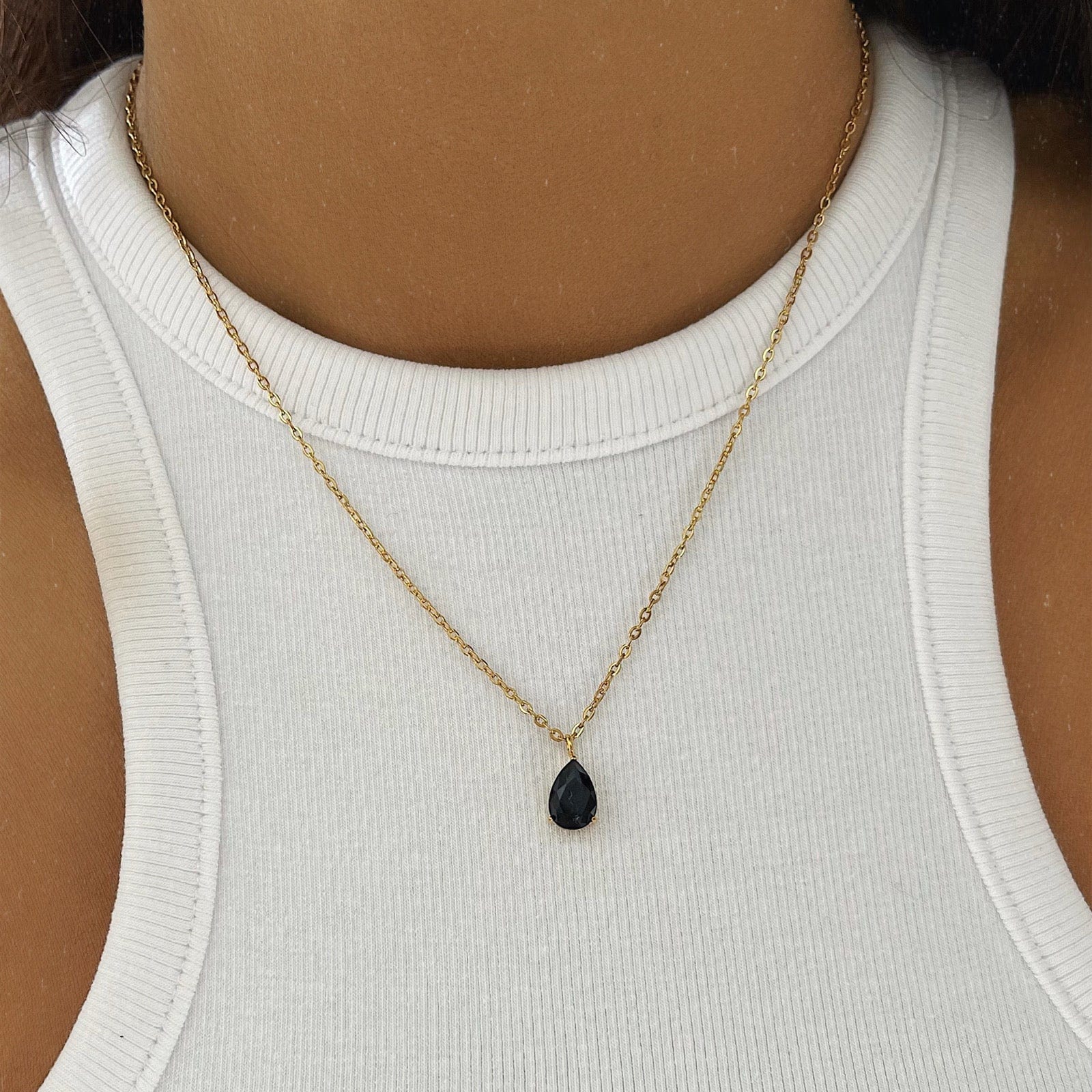 BohoMoon Stainless Steel Teardrop Necklace