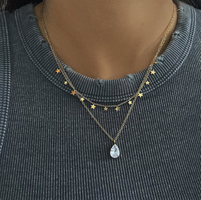 BohoMoon Stainless Steel Teardrop Necklace