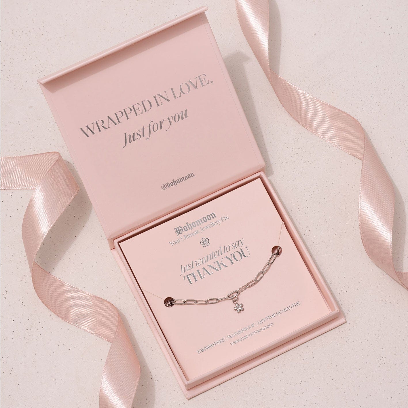 Bohomoon Stainless Steel Thank You Bracelet