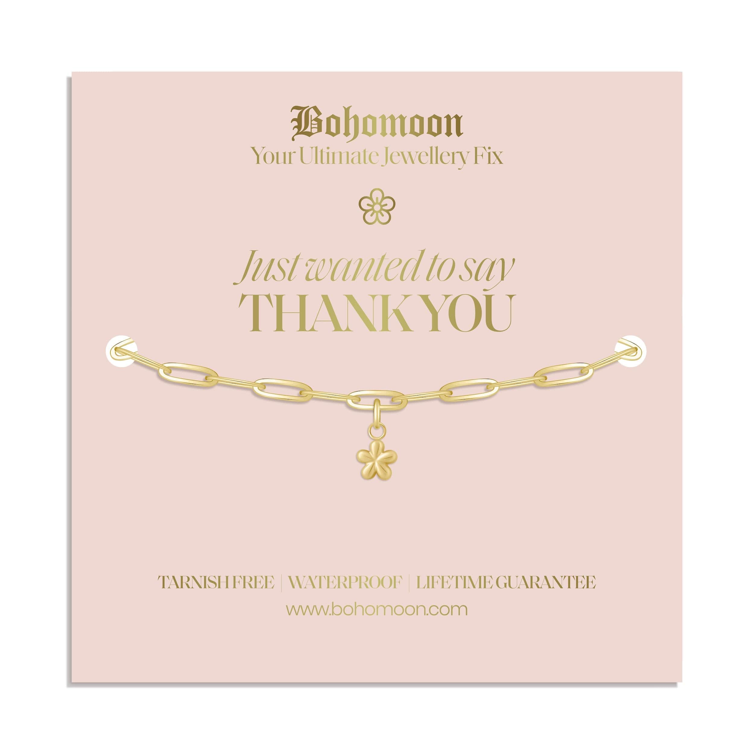 Bohomoon Stainless Steel Thank You Bracelet