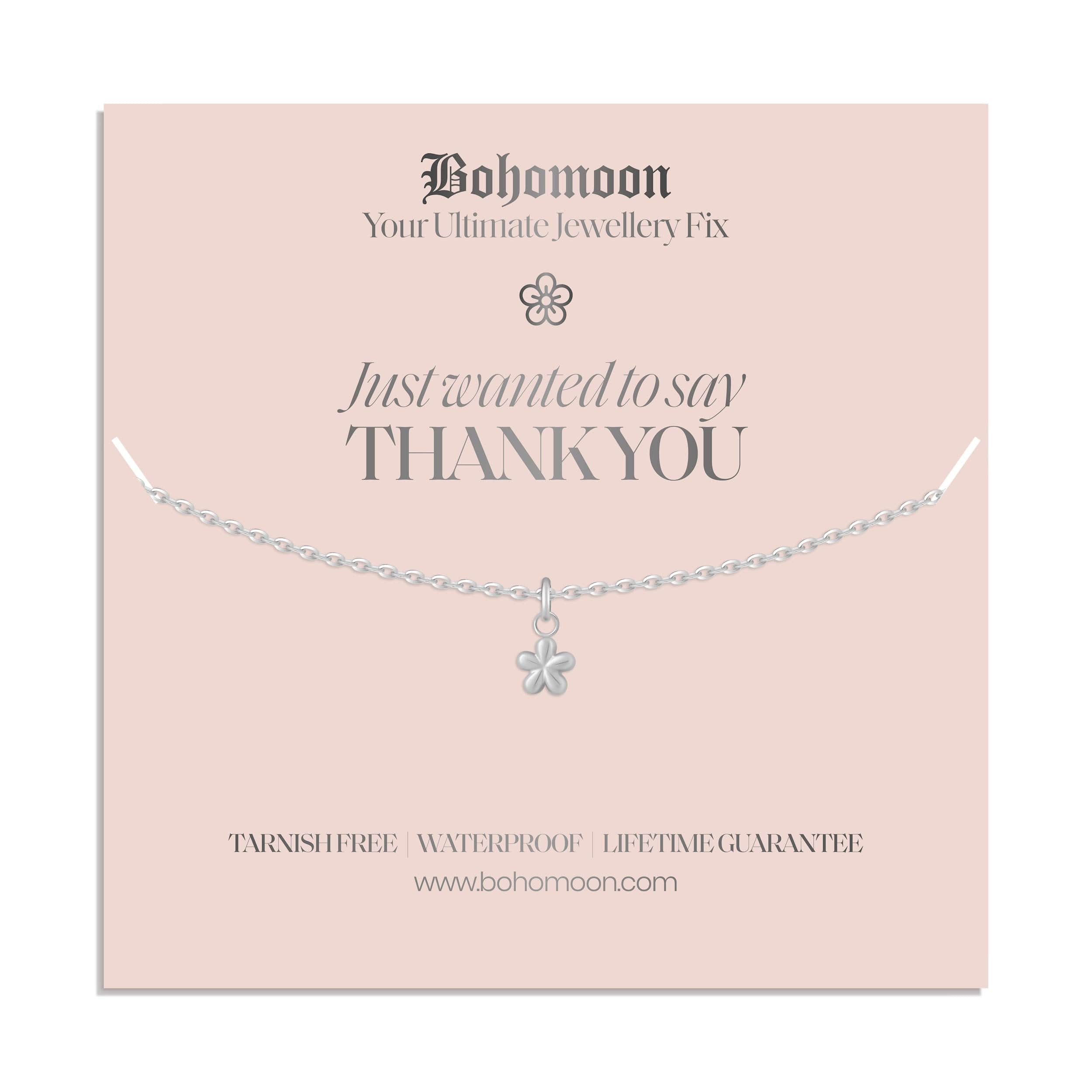 Bohomoon Stainless Steel Thank You Necklace