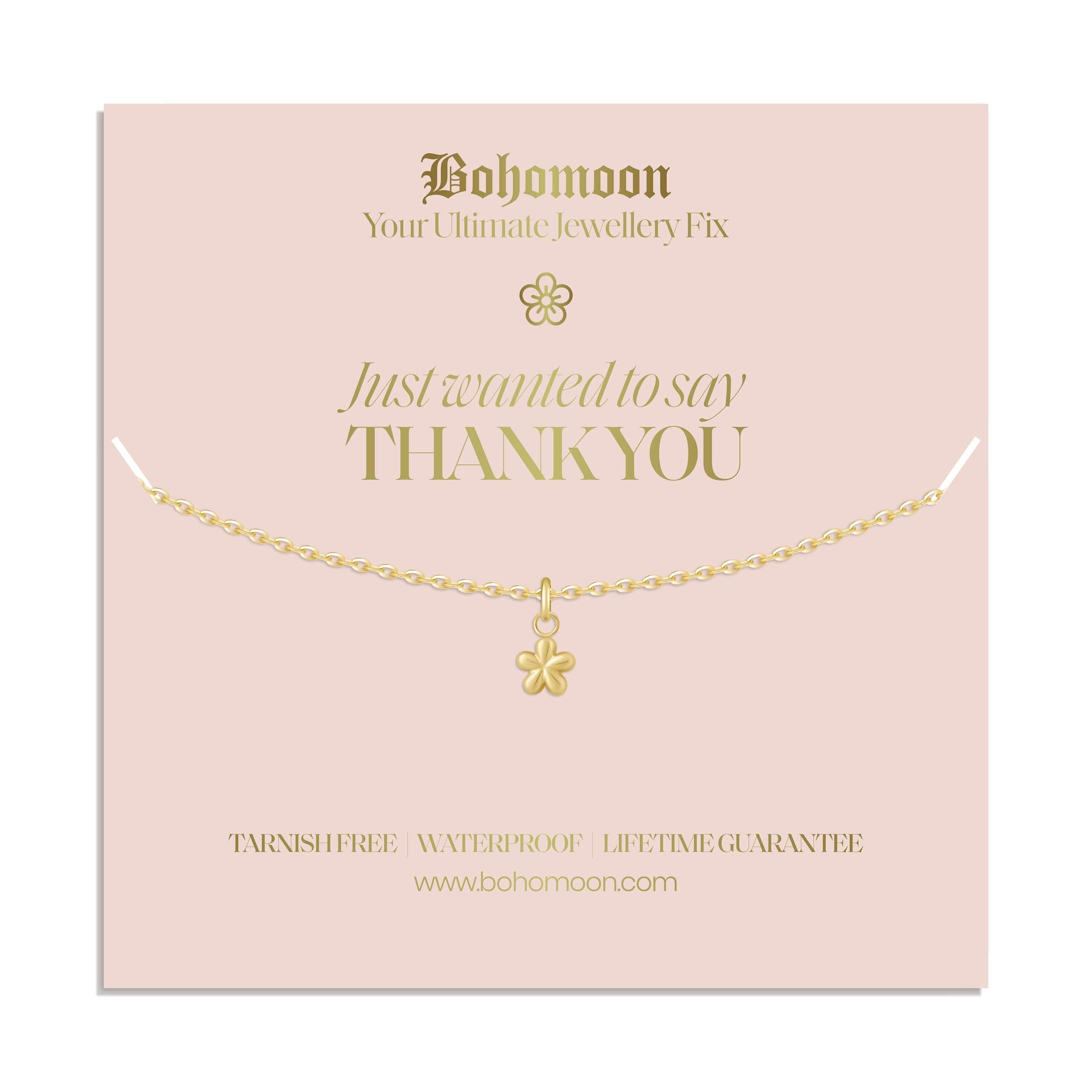 Bohomoon Stainless Steel Thank You Necklace