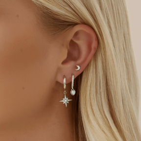 Bohomoon Stainless Steel Tilly Opal Hoop Earrings