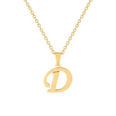 BohoMoon Stainless Steel Timeless Initial Necklace Gold / A