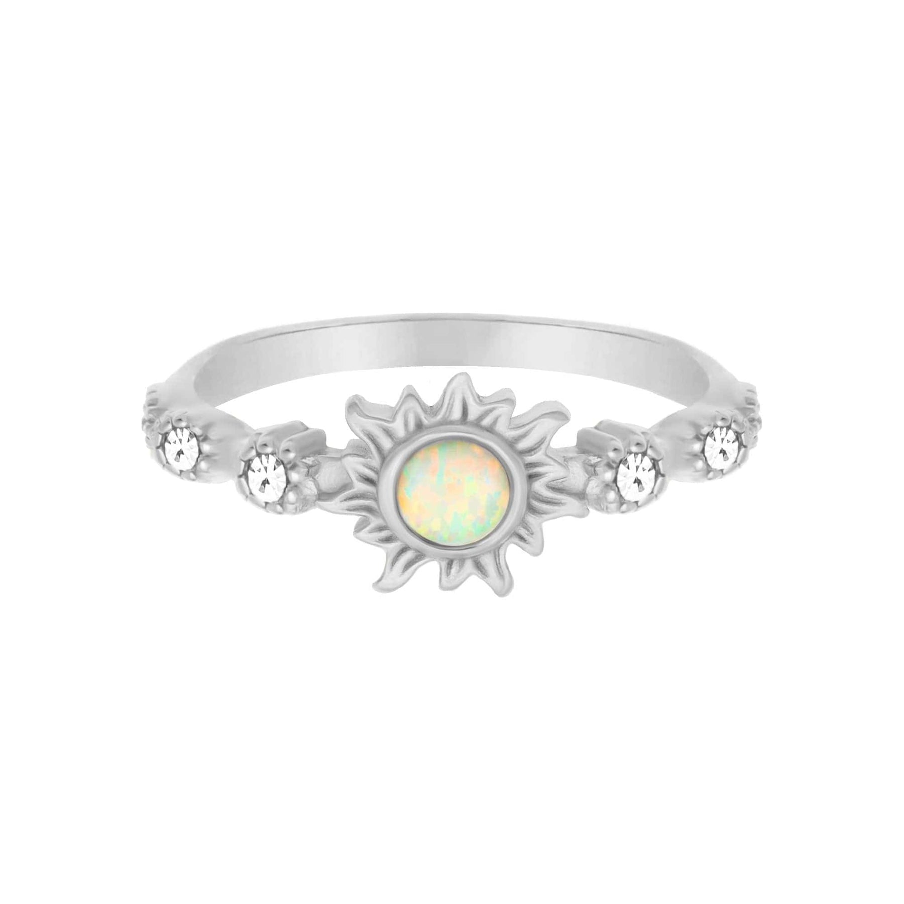 Bohomoon Stainless Steel Tranquil Opal Ring