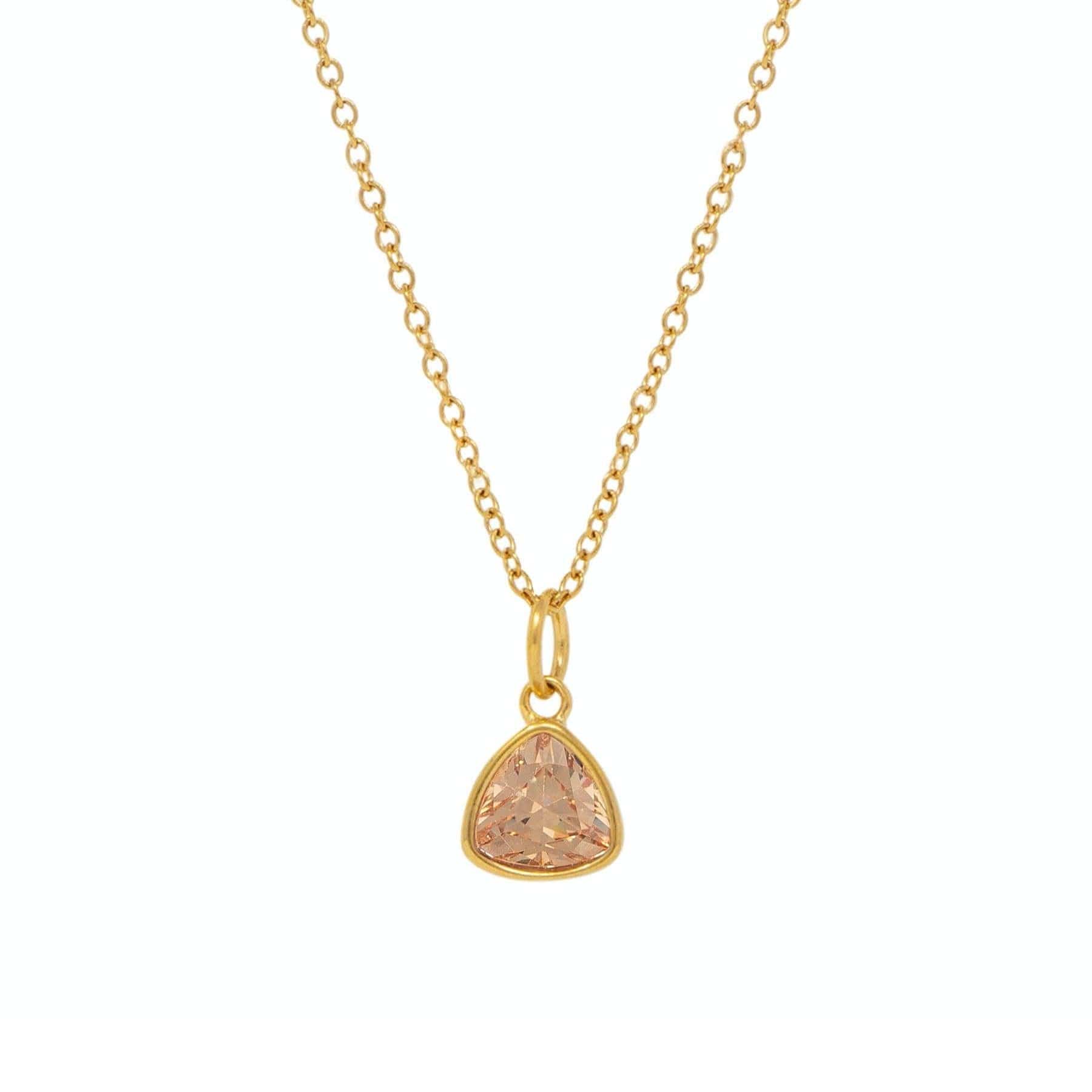 BohoMoon Stainless Steel Birthstone Necklace Gold / June