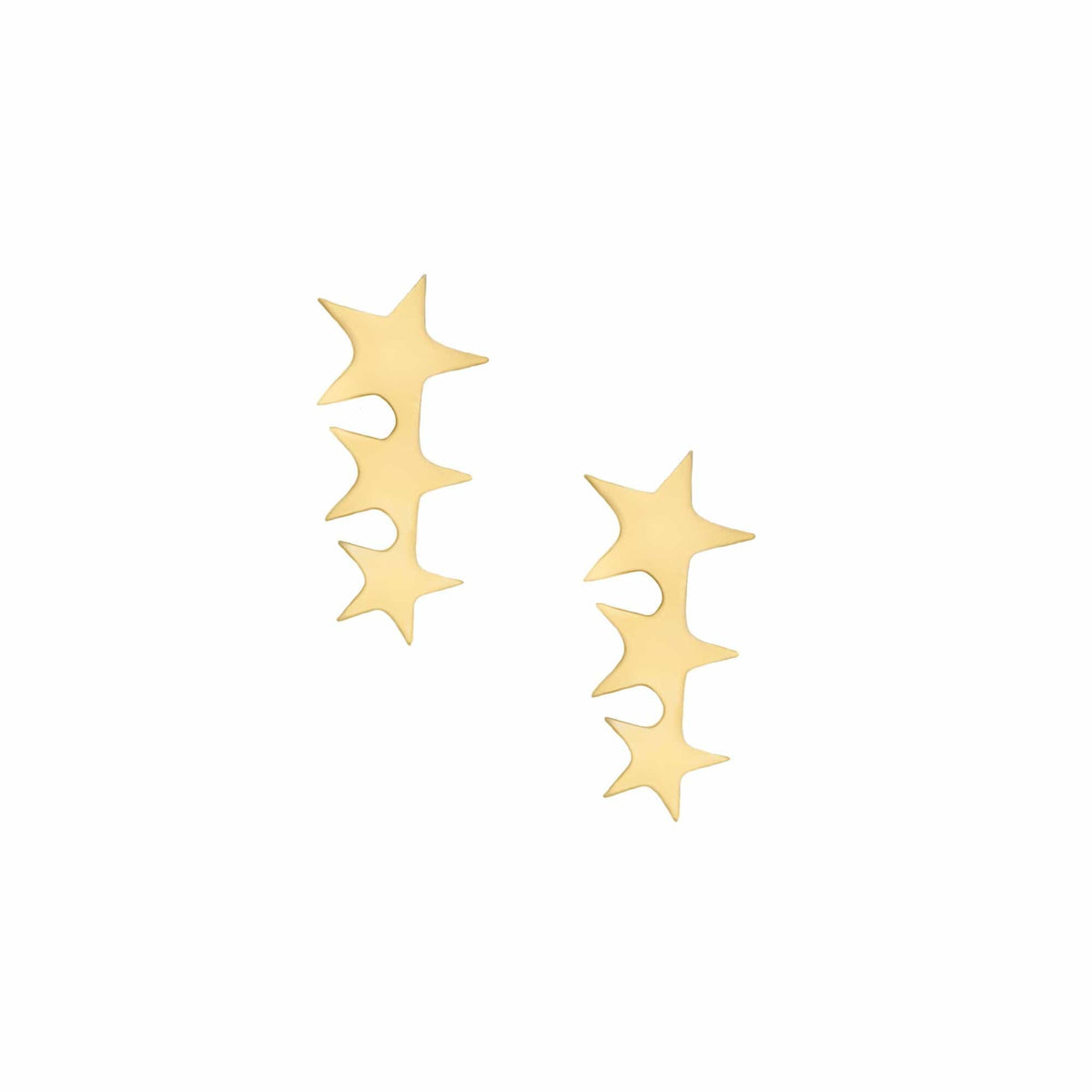 Bohomoon Stainless Steel Triple Star Stud Earrings