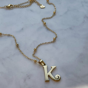 Bohomoon Stainless Steel Trivia Initial Necklace