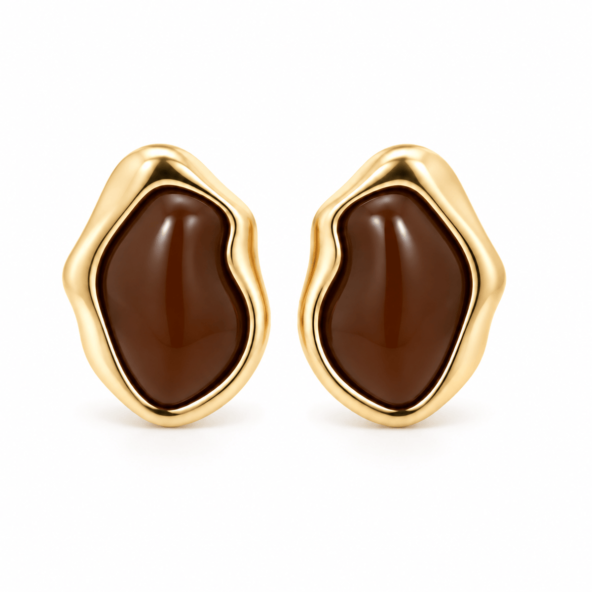 Bohomoon Stainless Steel Truffle Stud Earrings