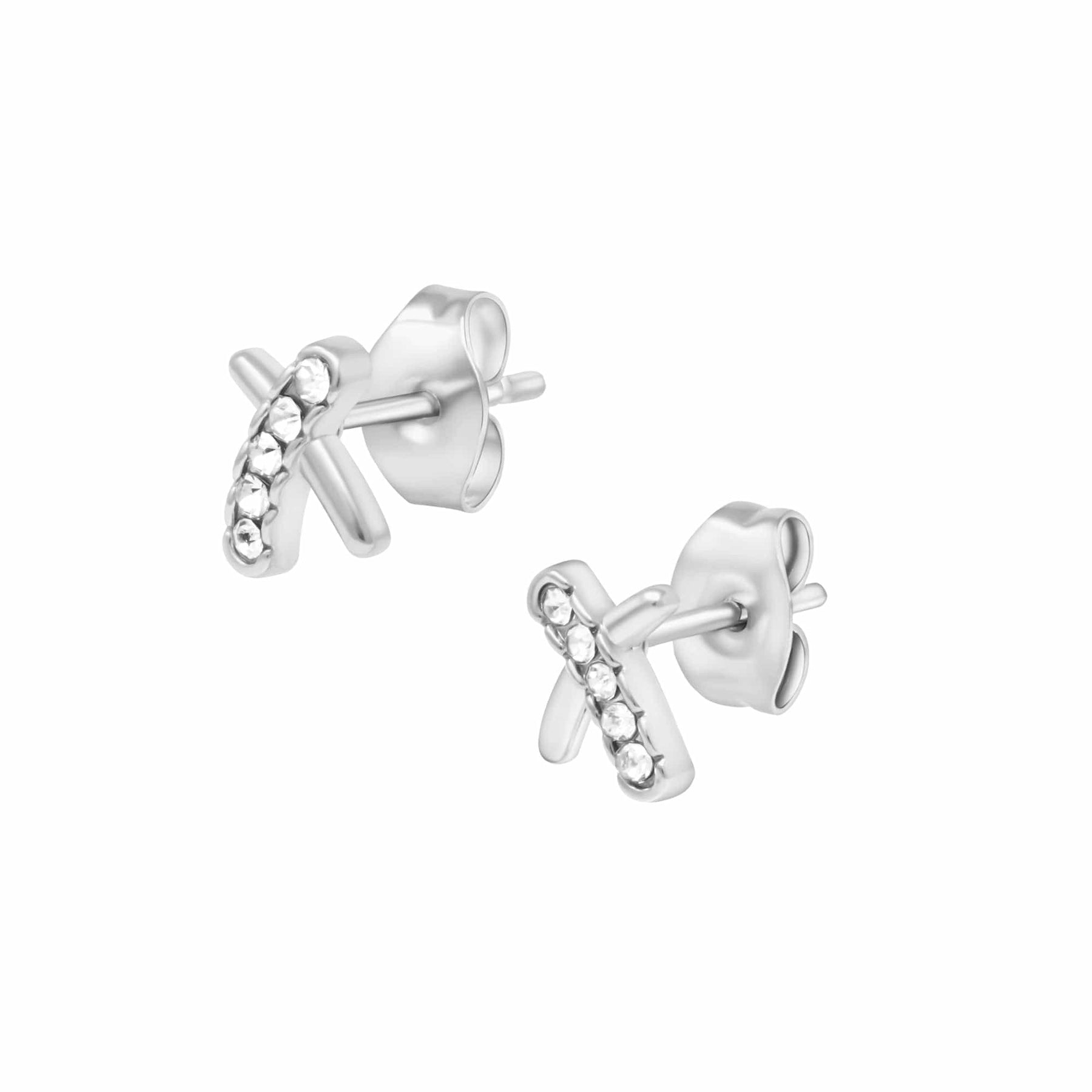 BohoMoon Stainless Steel Truth Stud Earrings Silver