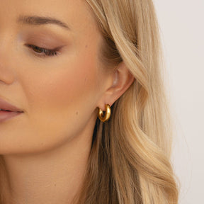 Bohomoon Stainless Steel Tube Hoop Earrings