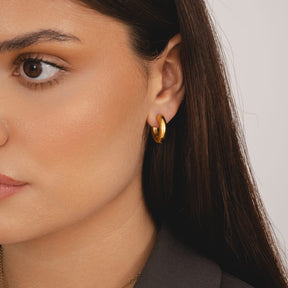 Bohomoon Stainless Steel Tube Hoop Earrings