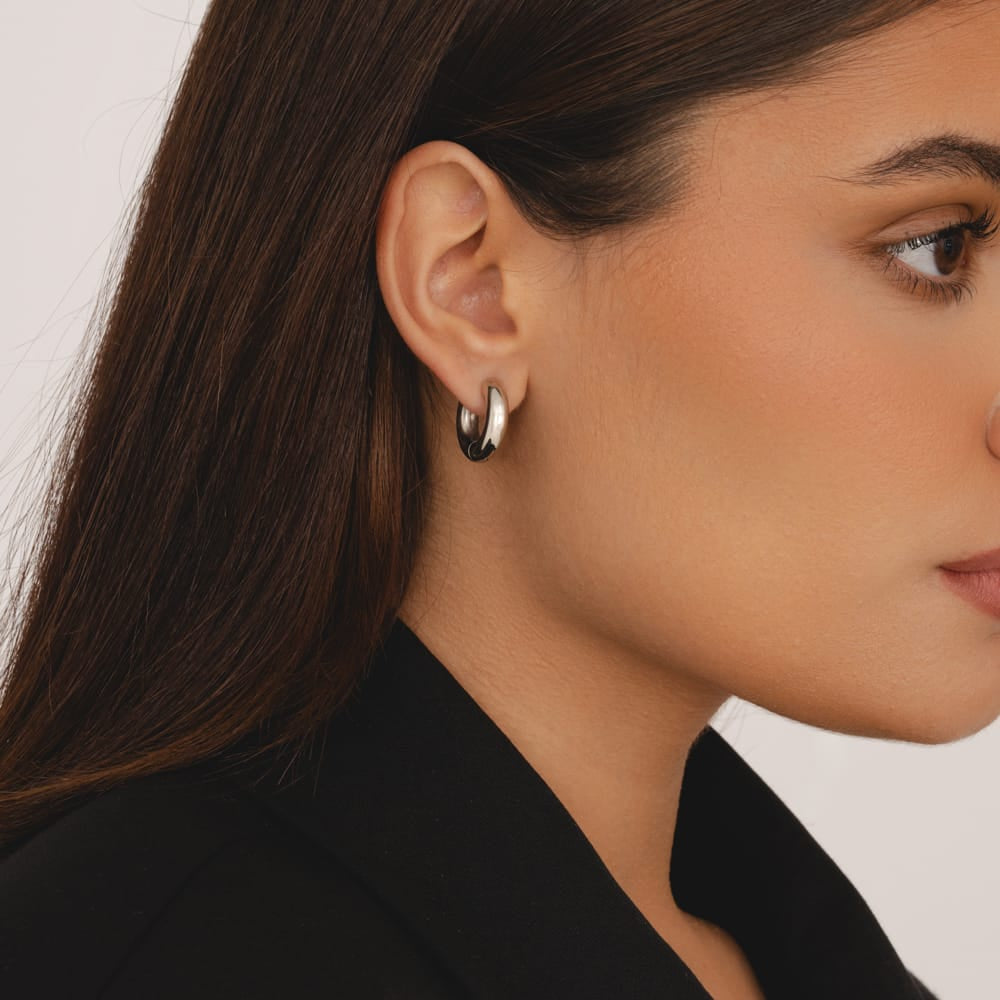 Bohomoon Stainless Steel Tube Hoop Earrings