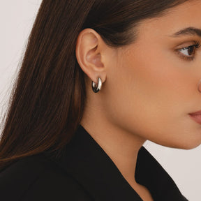 Bohomoon Stainless Steel Tube Hoop Earrings