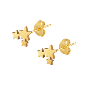 BohoMoon Stainless Steel Twinkle Star Stud Earrings Gold