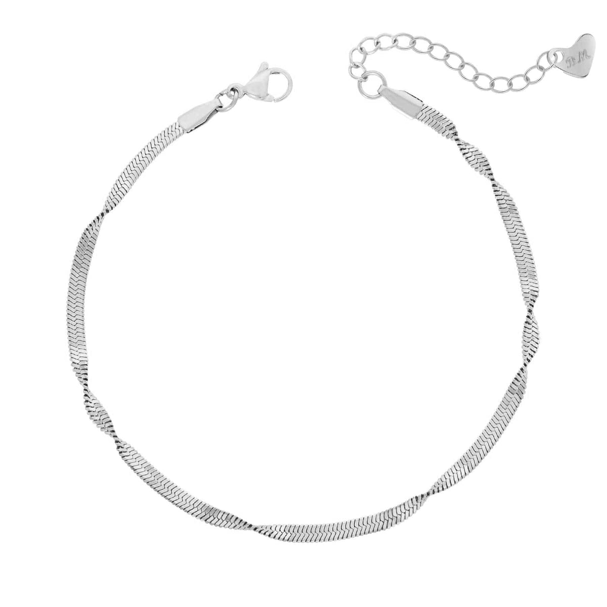 Bohomoon Stainless Steel Twist Anklet