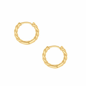 BOHOMOON Stainless Steel Twisted Hoop Earrings Gold