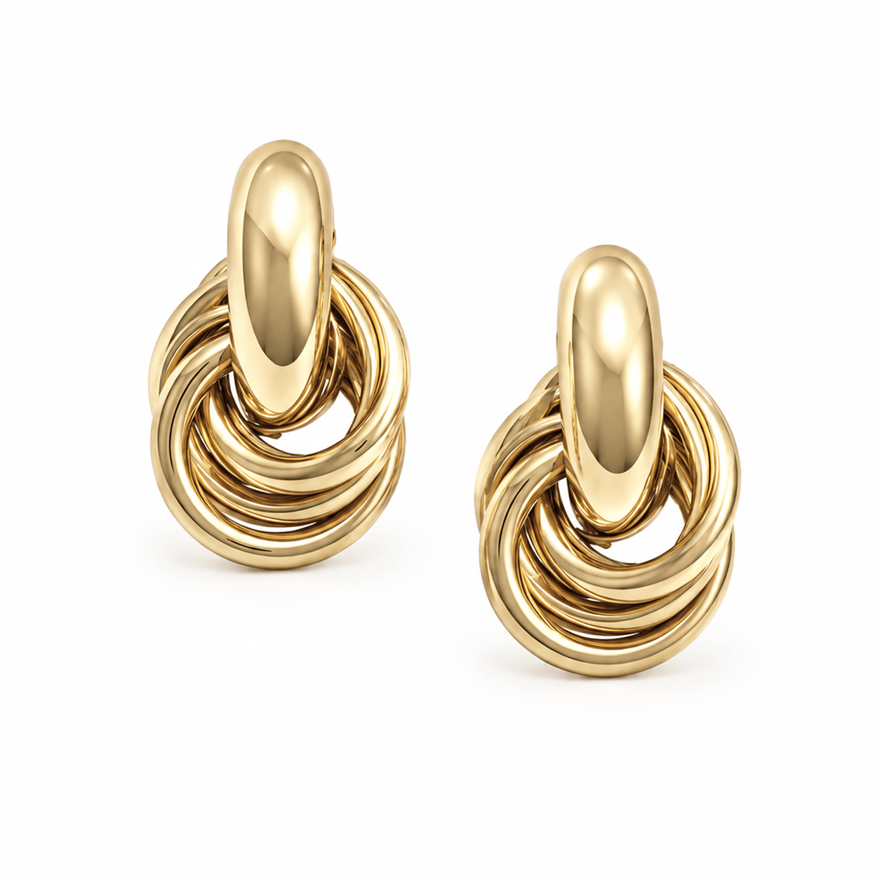 Bohomoon Stainless Steel Valley Knot Stud Earrings